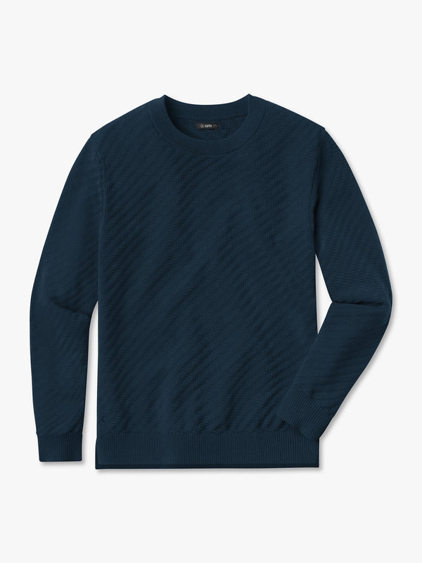 Riviera Knit Long Sleeve Textured Tee