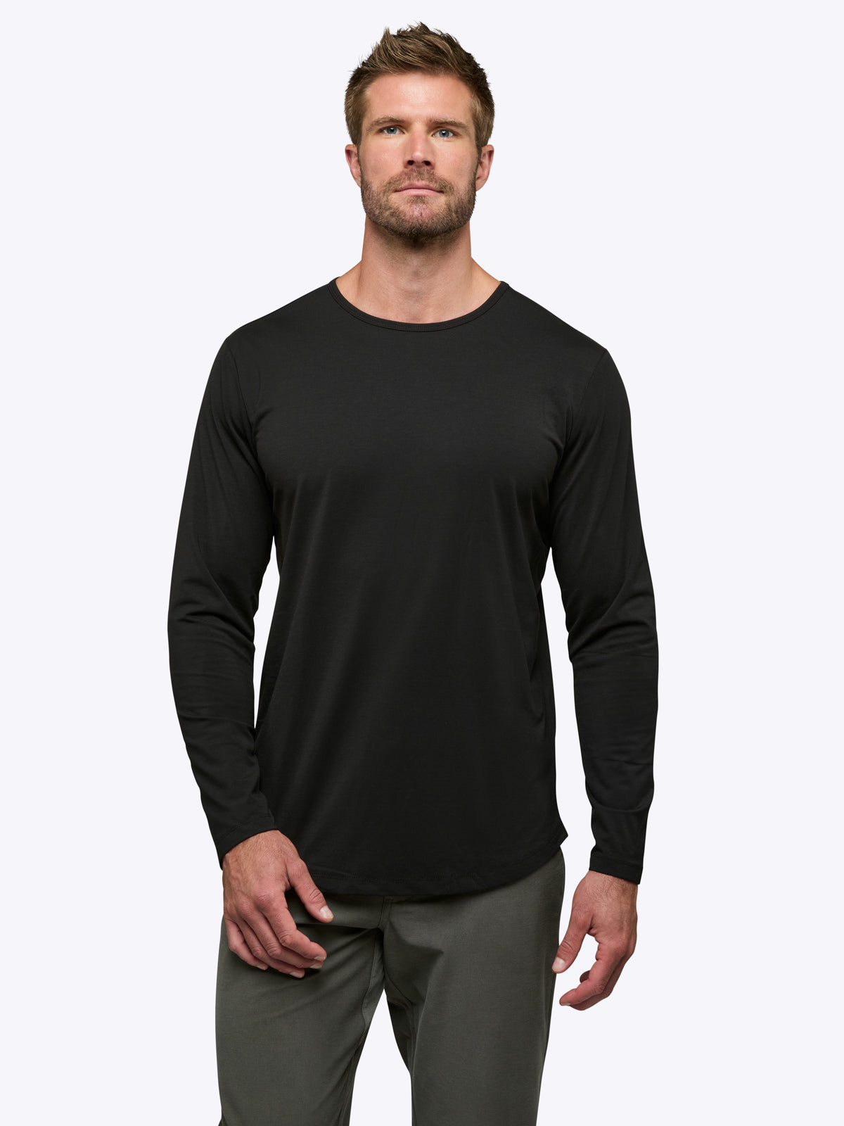 AO Long Sleeve Curve-Hem Tee