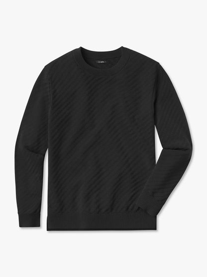Riviera Knit Long Sleeve Textured Tee