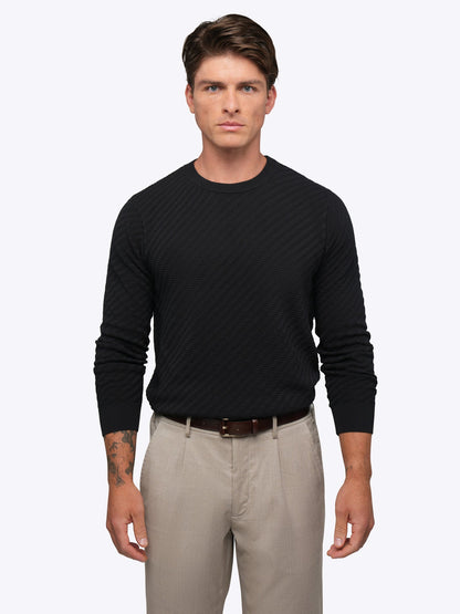 Riviera Knit Long Sleeve Textured Tee