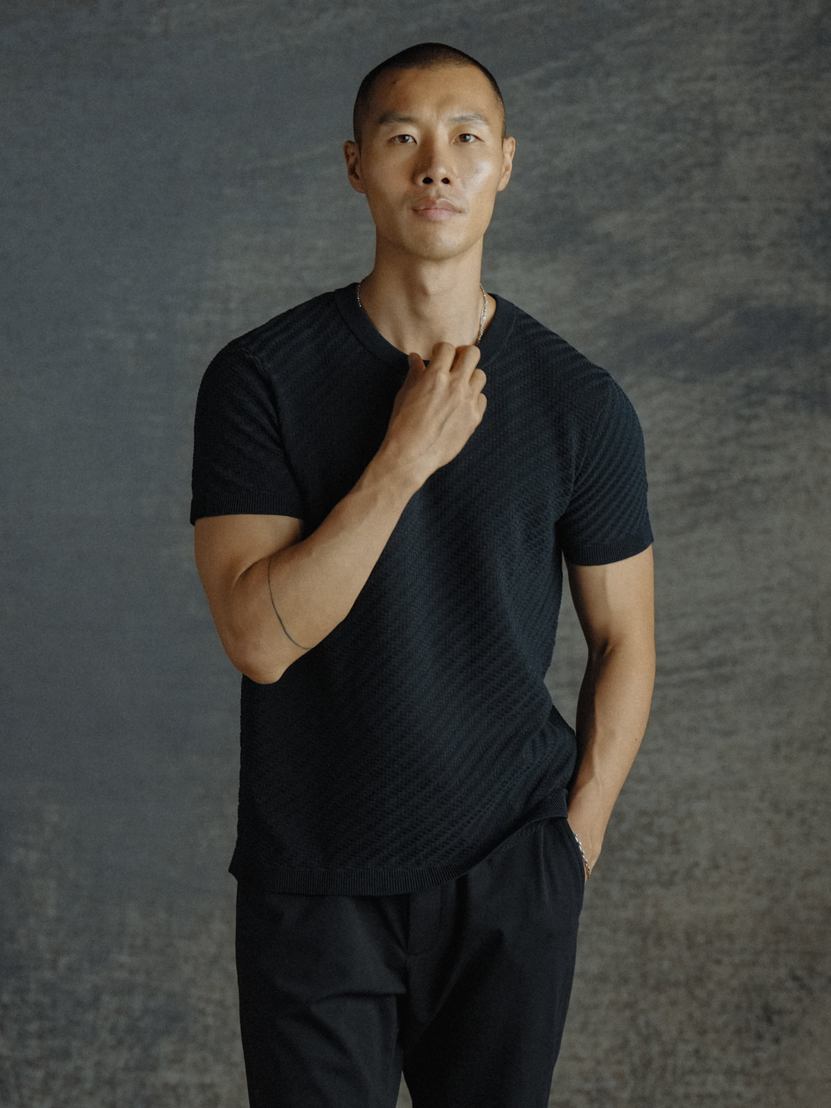Riviera Knit Textured Tee