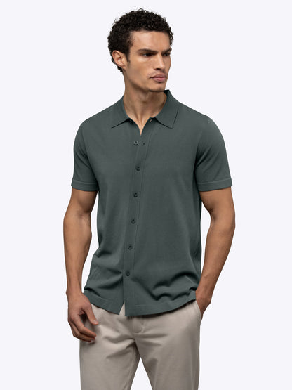 Riviera Knit Button Up