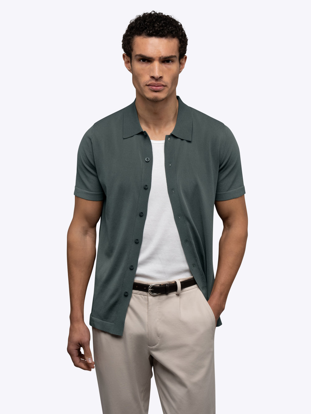 Riviera Knit Button Up