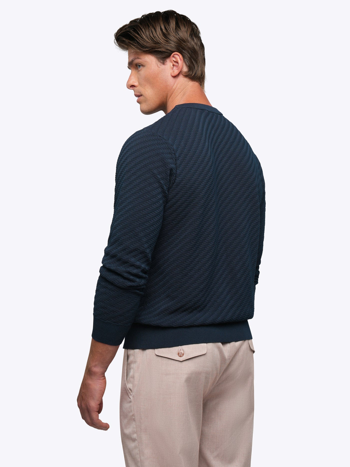 Riviera Knit Long Sleeve Textured Tee