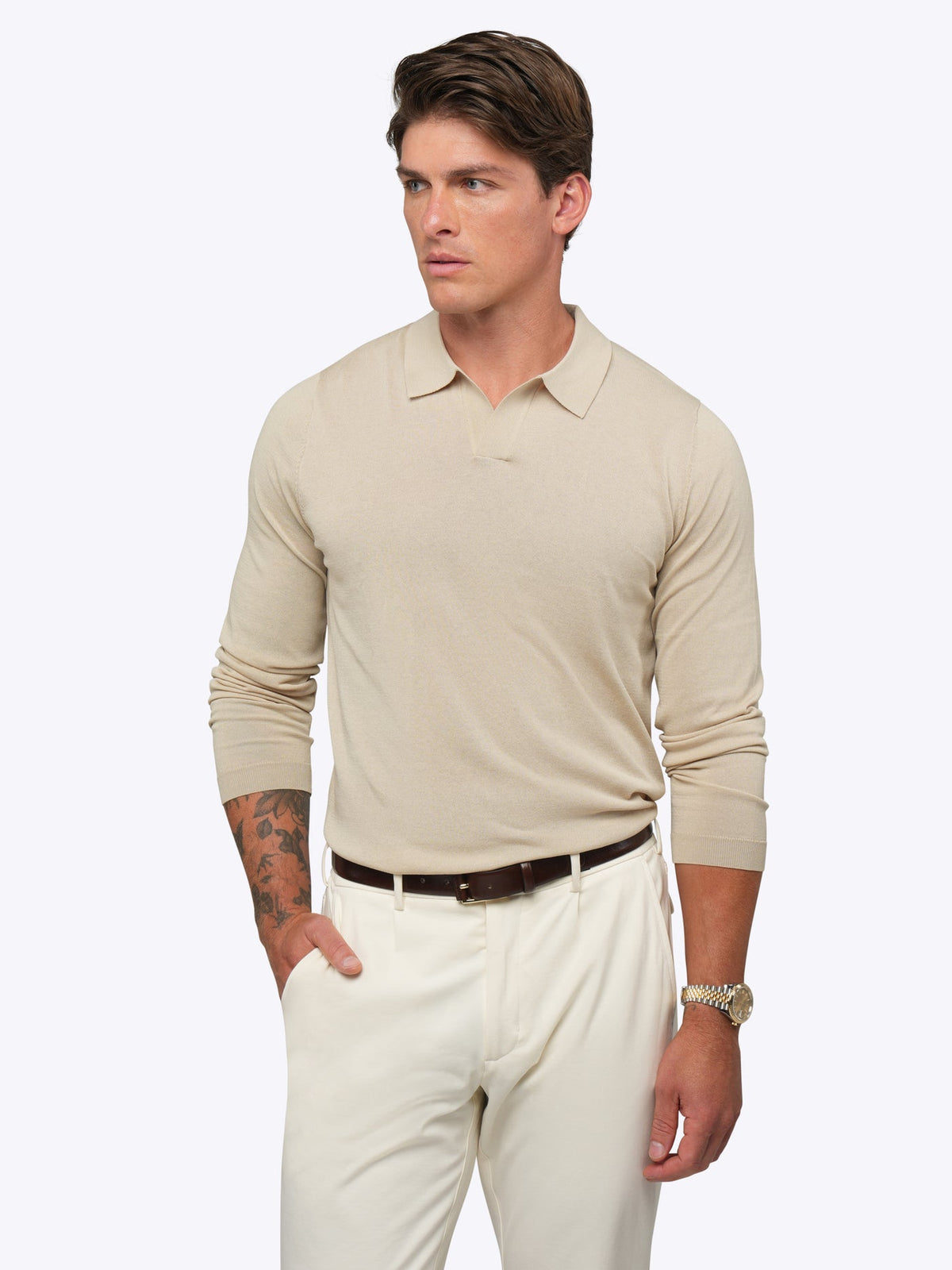 Riviera Knit Long Sleeve Polo