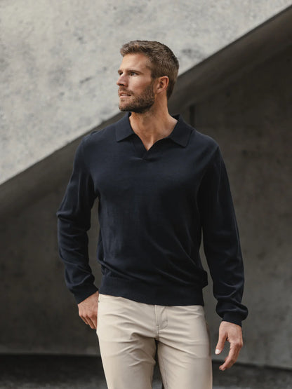 Riviera Knit Long Sleeve Polo
