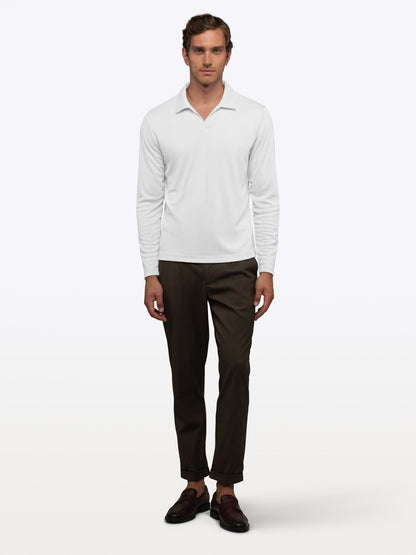 SoHo Ribbed Long Sleeve Polo