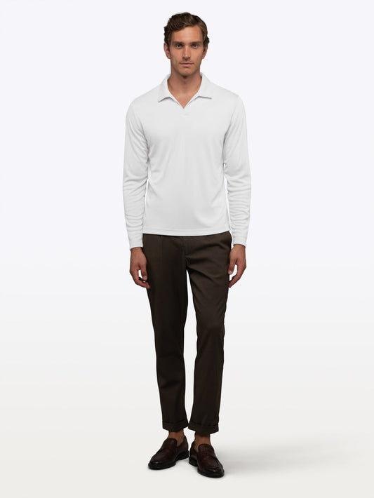 SoHo Ribbed Long Sleeve Polo