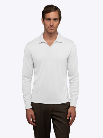 SoHo Ribbed Long Sleeve Polo