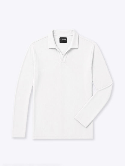 SoHo Ribbed Long Sleeve Polo