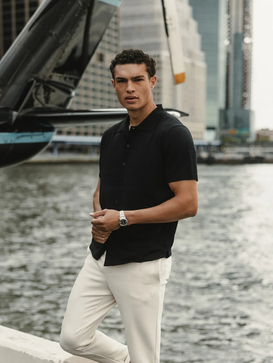 Riviera Knit Button Up