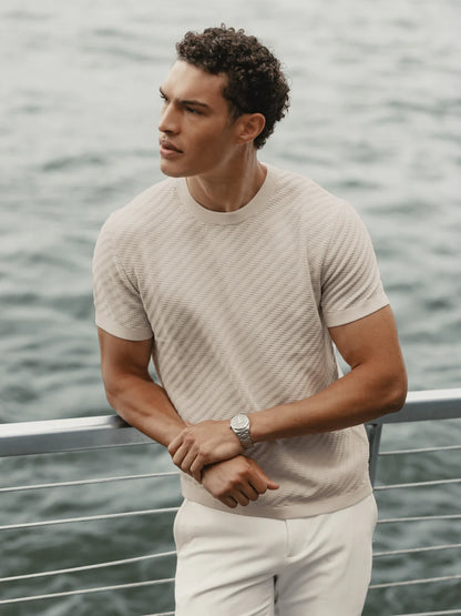 Riviera Knit Textured Tee